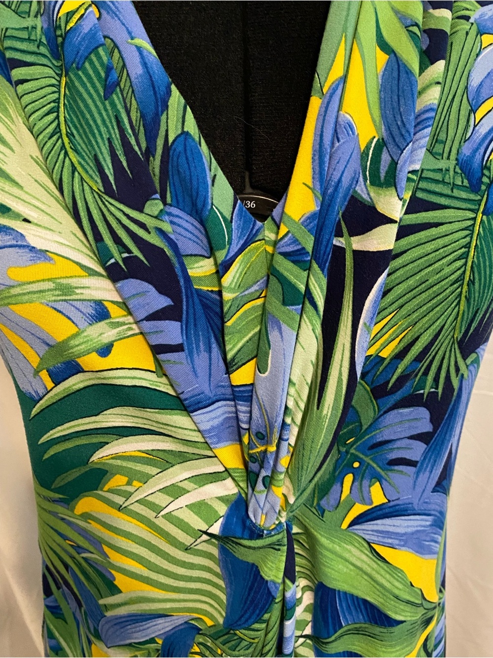 Tommy Bahama Tropical Print Dress, Yellow, Green, Blue - Picture 2 of 6